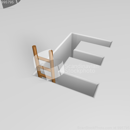 Image of letter e and ladder