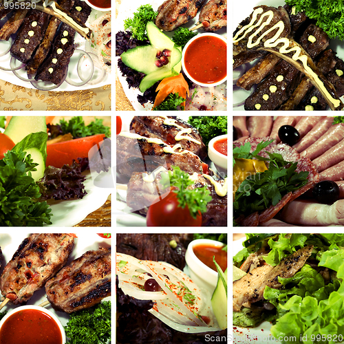 Image of Collection of meat dishes 