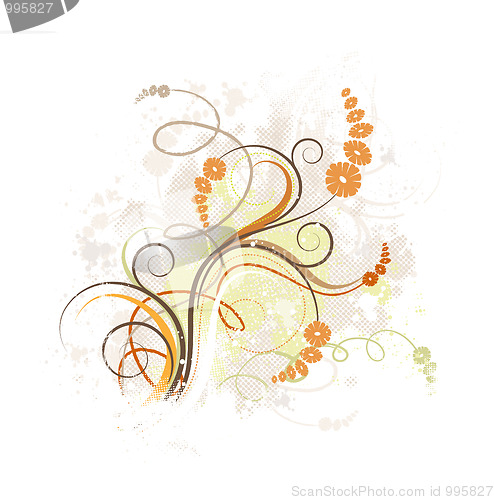 Image of Grunge floral background