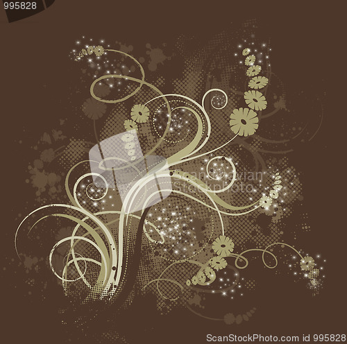 Image of Grunge floral background