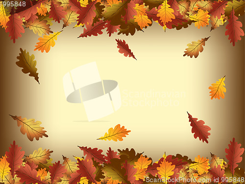 Image of autumn leaves frame