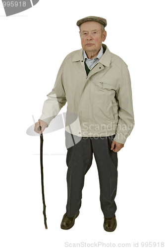 Image of Senior with walking stick