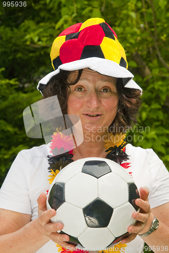 Image of Female soccer Fan