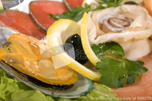 Image of Dish with seafood    