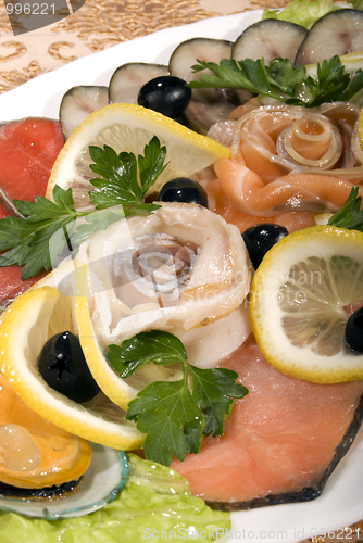 Image of Dish with seafood     