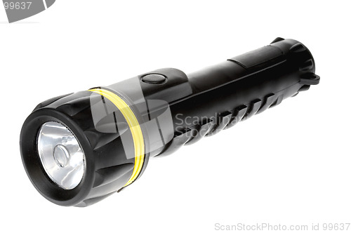 Image of Black rubber coated torch