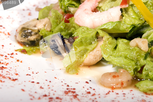 Image of  Salad made of seafood         