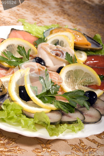 Image of Dish with seafood     