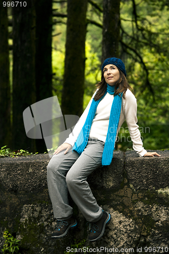 Image of Woman in nature thinking