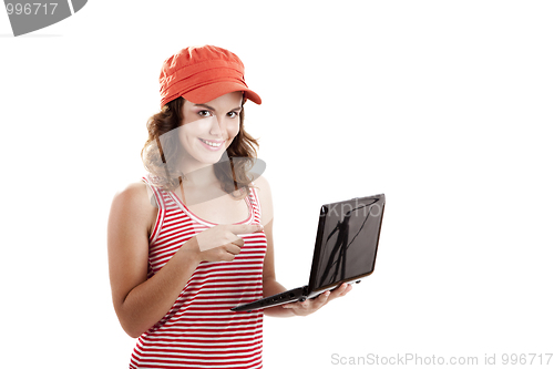 Image of Girl with a laptop