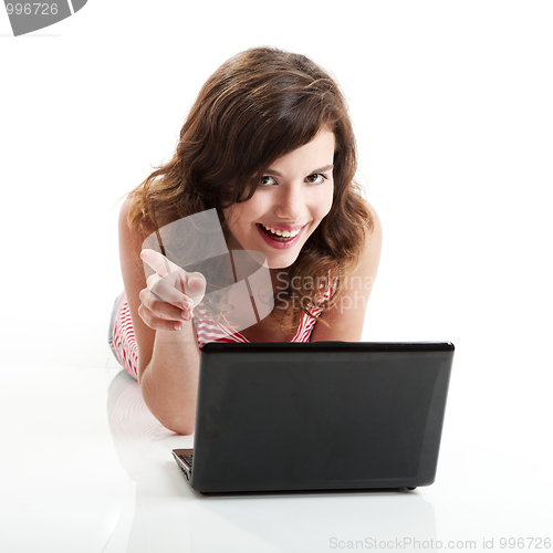 Image of Working on a laptop