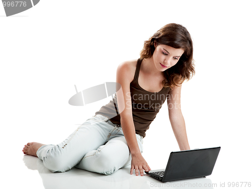 Image of Working with a laptop