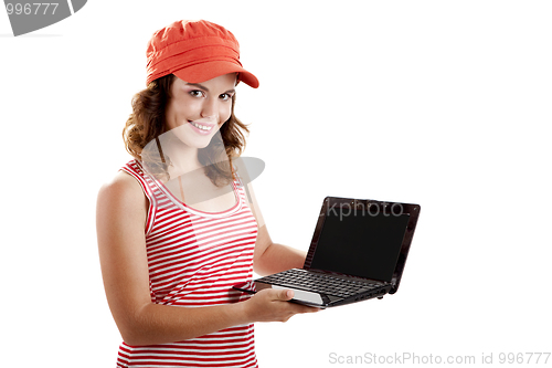 Image of Girl with a laptop