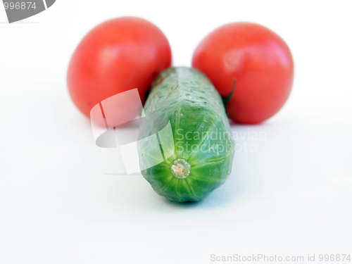 Image of Cucumber and tomatoes   