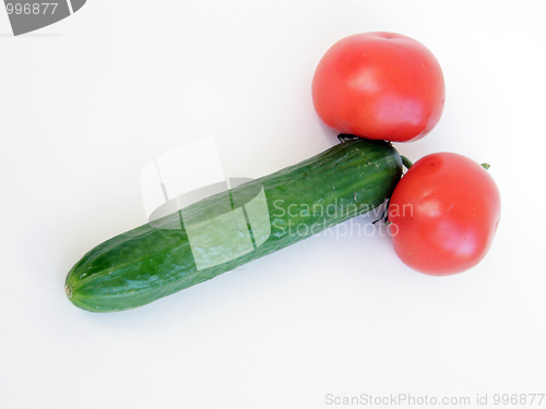 Image of Cucumber and tomatoes    