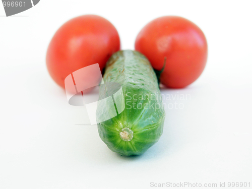 Image of Cucumber and tomatoes    