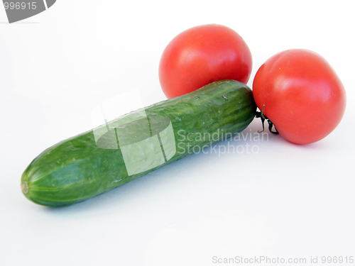 Image of Cucumber and tomatoes    