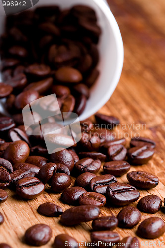 Image of cup with coffee beans