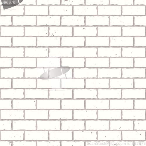 Image of White seamless brick wall