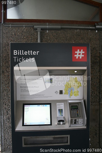 Image of Modern subway ticket machine