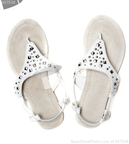 Image of Leather feminine sandals