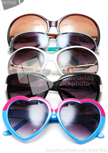 Image of Much sunglasseses put in row