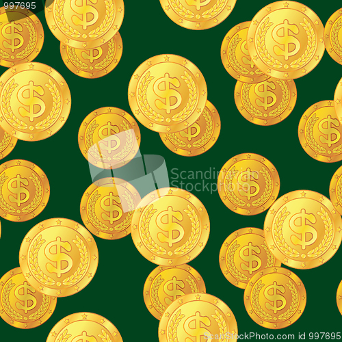 Image of Abstract seamless pattern with dollar coins