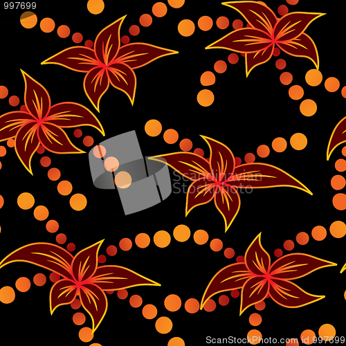 Image of Abstract flame-flowers background