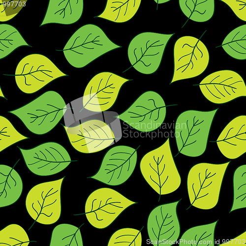 Image of Abstract background of green leaf