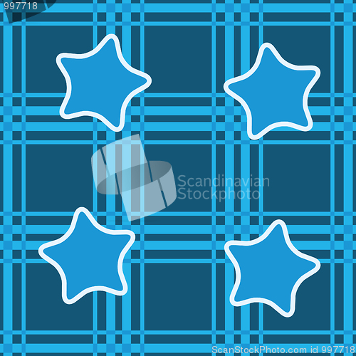 Image of Abstract seamless background with blue stars