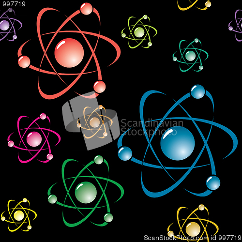 Image of Abstract background with symbol of atom