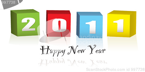 Image of New Year wood blocks 2011