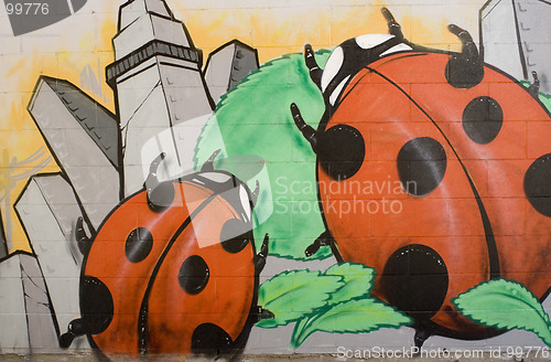 Image of ladybird graffiti