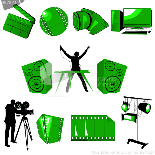 Image of Multimedia icons set