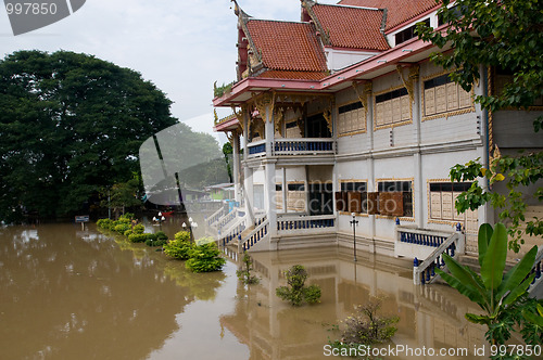 Image of Flooded temple in Thailand