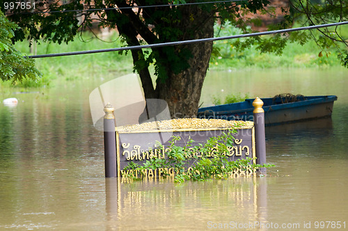 Image of Submerged sign in Thailand