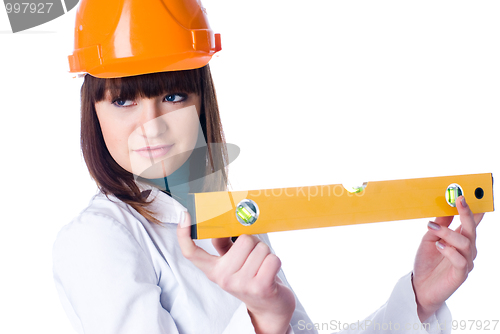 Image of Girl with level