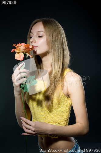 Image of Girl with flower