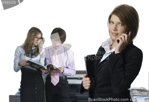 Image of Businesswoman with her team