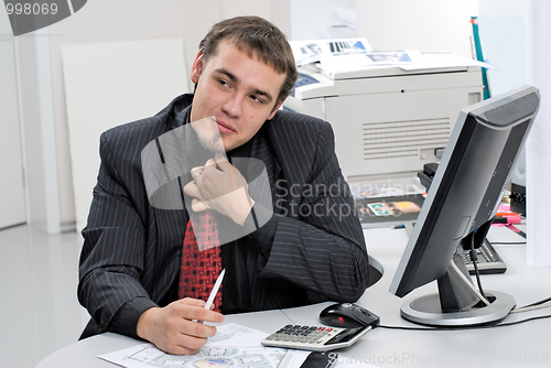 Image of Businessman in office