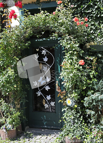 Image of Overgrown garden gate