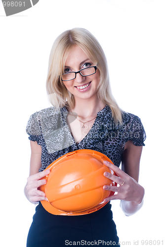 Image of Smiling girl with helmet