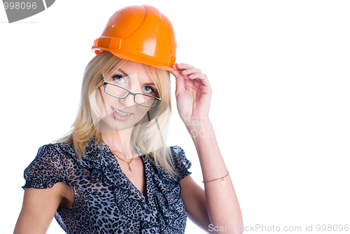 Image of Smiling girl with helmet