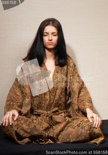 Image of Meditative girl