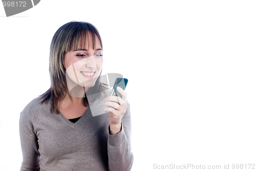 Image of Girl with mobile phone