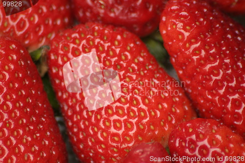 Image of macro shot of strawberries