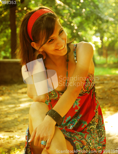 Image of Young girl smiling
