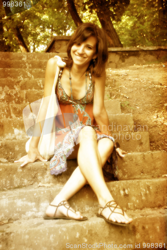 Image of Young girl smiling