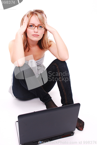 Image of stressed young girl