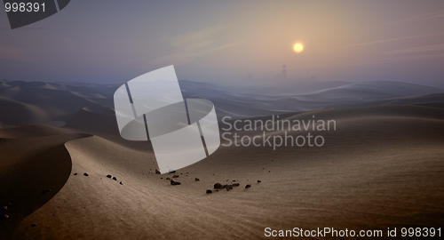 Image of desert sunset